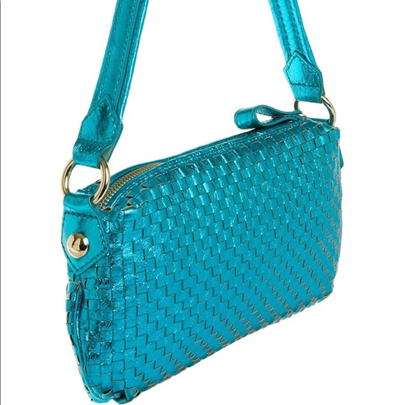 New Elliott Lucca Tropez Demi bag Color: Turquoise Metallic - Picture 3 of 5